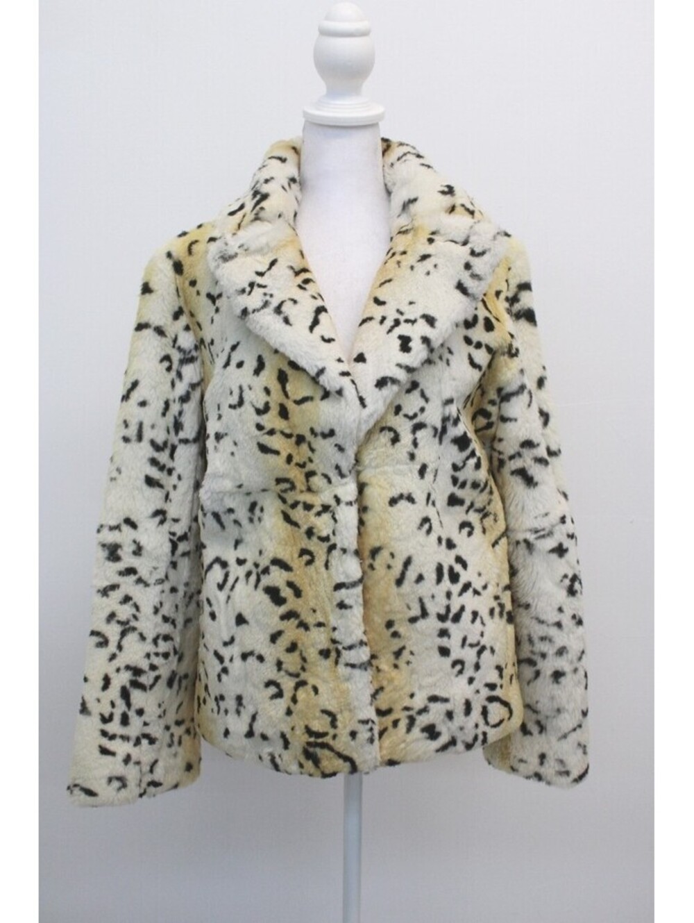 SHOWROOM NEW SHEARED RABBIT FUR JACKET COAT WOMEN WOMAN SZ 2-4 *DISCOLORED